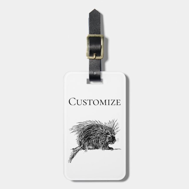Cute Brithy Hedgehog Thunder_Cove Bagagebricka (Vertikal Framsida)