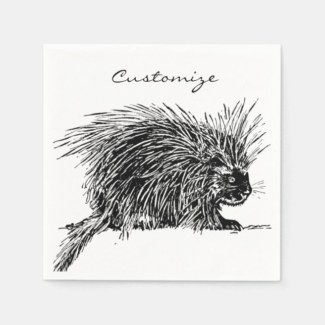 Cute Brithy Hedgehog Thunder_Cove Pappersservett (Framsidan)