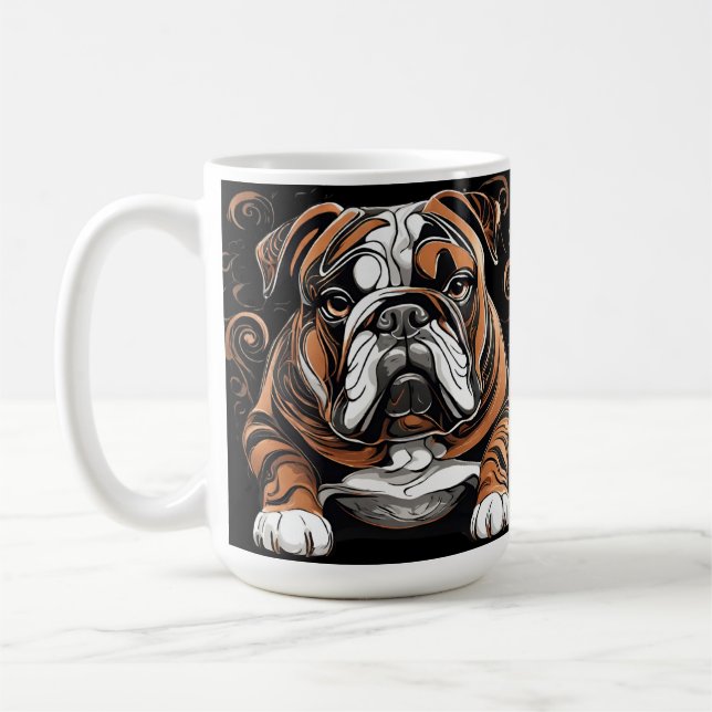 Cute British BullDog Coffee Mugg (Vänster)