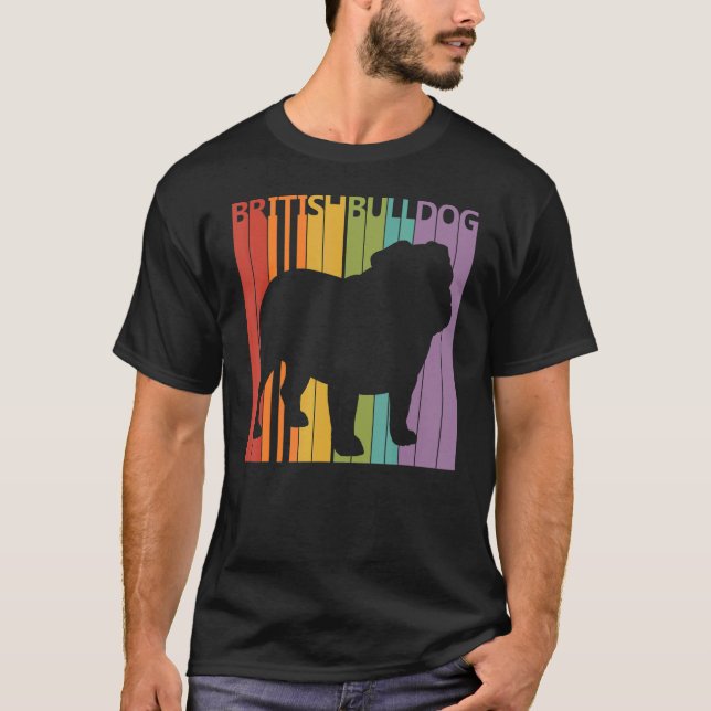 Cute British Bulldog Hundägare T Shirt (Framsida)
