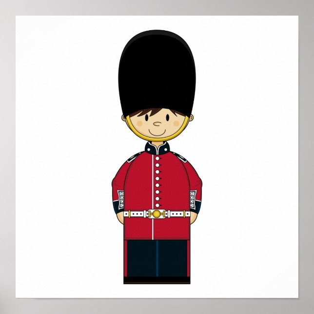 Cute British Royal Guard Canvas Poster (Framsidan)