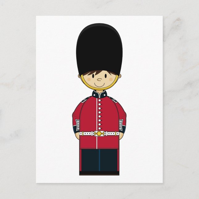 Cute British Royal Guard Postcard Vykort (Framsida)