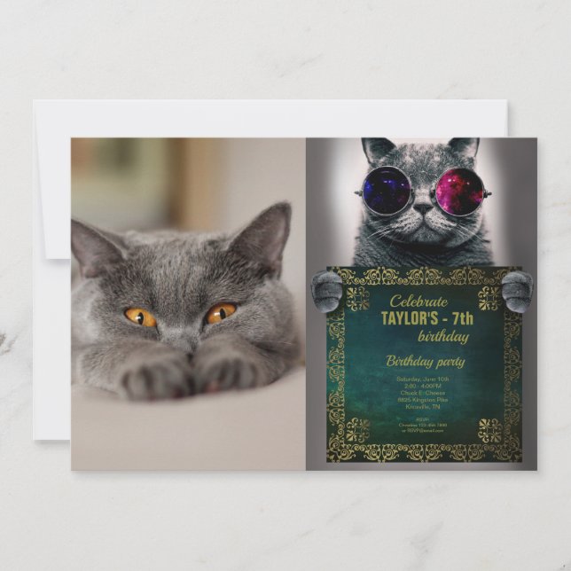 Cute British Shorthair cat Inbjudningar (Framsida)