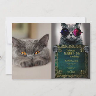 Cute British Shorthair cat Inbjudningar