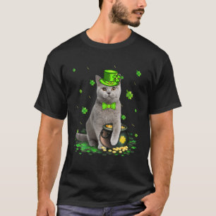Cute British Shorthair Cat Lover St patricks day S T Shirt