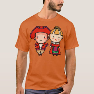 Cute British Victorian Era par i traditionell C T Shirt