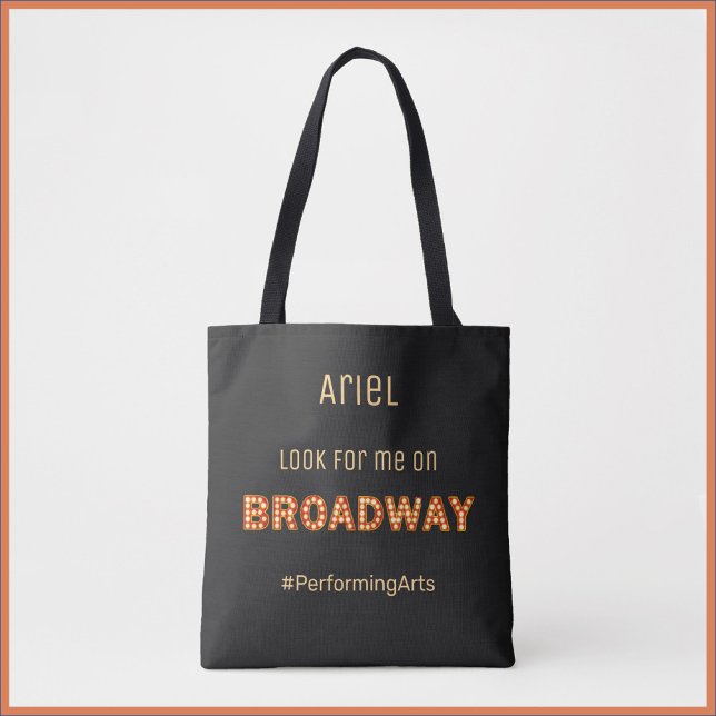 Cute Broadway Stigning Star Tote Bag Tygkasse (Bookmark my store! https://www.zazzle.com/store/capricepetit)