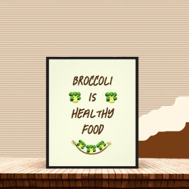 Cute broccoli fototryck