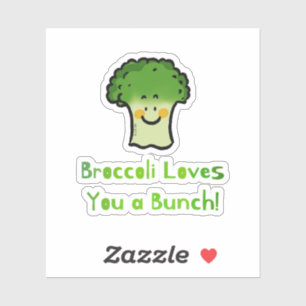 Cute Broccoli Pun-Tecknadens utformning Klistermärken