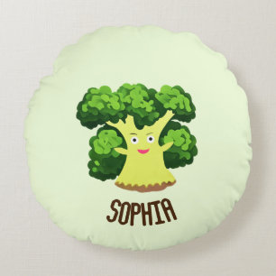 Cute broccoli rund kudde