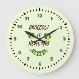 Cute broccoli stor klocka