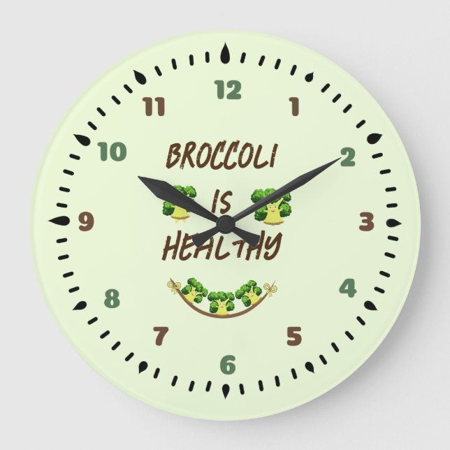 Cute broccoli stor klocka (Framsida)