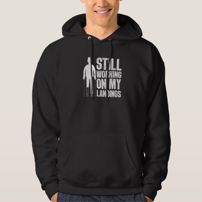 Cute Broken Leg For Men Women Knee Foot Surgery Re Hoodie (Framsida)