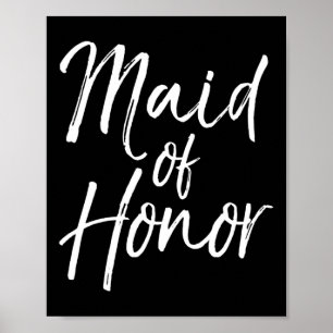 Cute Bröllop Brudens sida gift for Bridesmaid Maid Poster