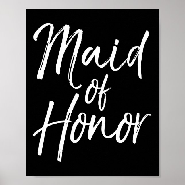 Cute Bröllop Brudens sida gift for Bridesmaid Maid Poster (Framsidan)