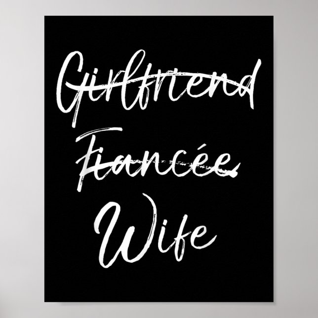 Cute Bröllop Gift Not Girlkompis Fiancée Mared Ou Poster (Framsidan)