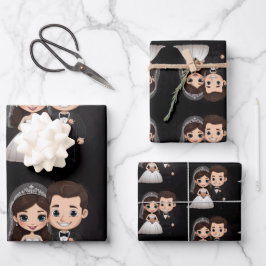 Cute Bröllop par med lycklig.