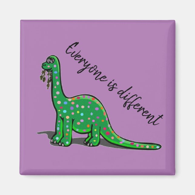 Cute Brontosaurus Dinosaur Magnet (Framsidan)