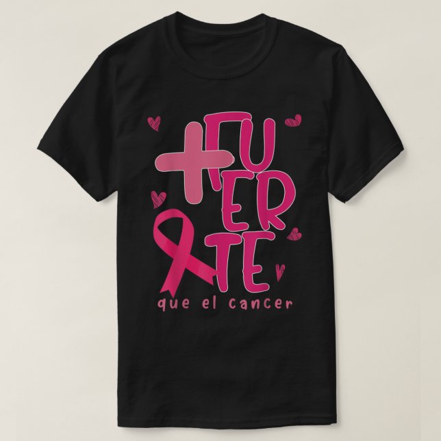Cute Bröstcancer medvetenhet Espanol Gift Vi Bära  T Shirt (Design framsida)