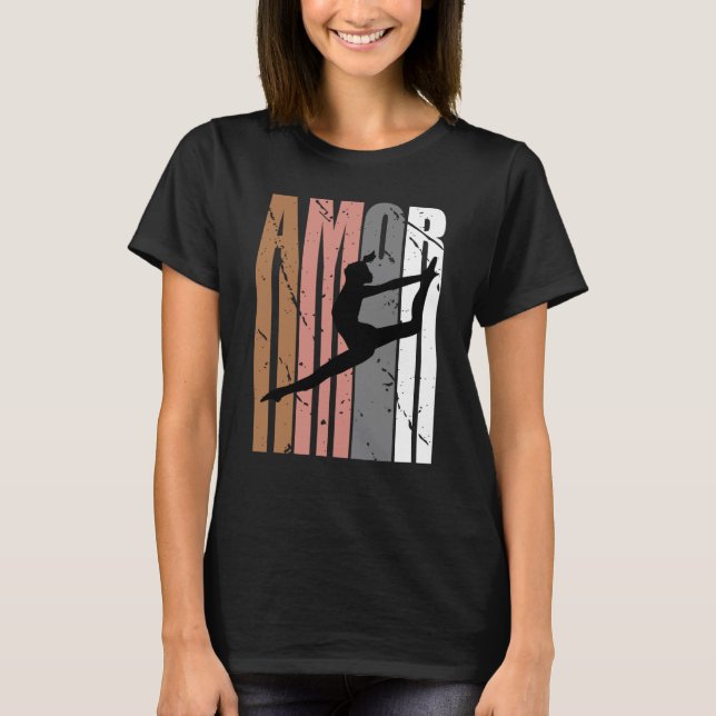 Cute Brown Amor Dance Motivational Girls Teen Teen T Shirt (Framsida)