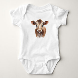 Cute Brown Baby Cow Calf T Shirt