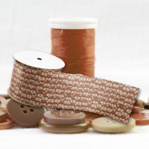 Cute Brown Bear Ansikte utan sjölöst Mönster