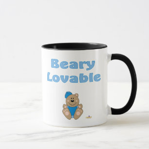 Cute Brown Bear Blue Baseball Cap Beary Lovable Mugg