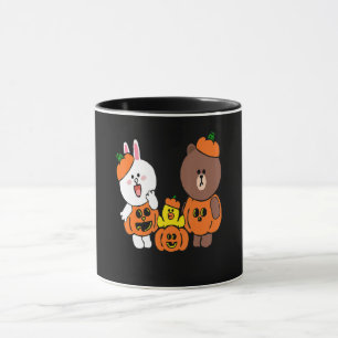 Cute Brown Bear Cony Bunny Rabbit Anka Pumpkin Mugg