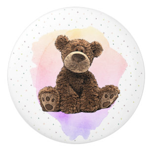 Cute Brown Bear Cudely Animal Child Nursery Baby Knopp