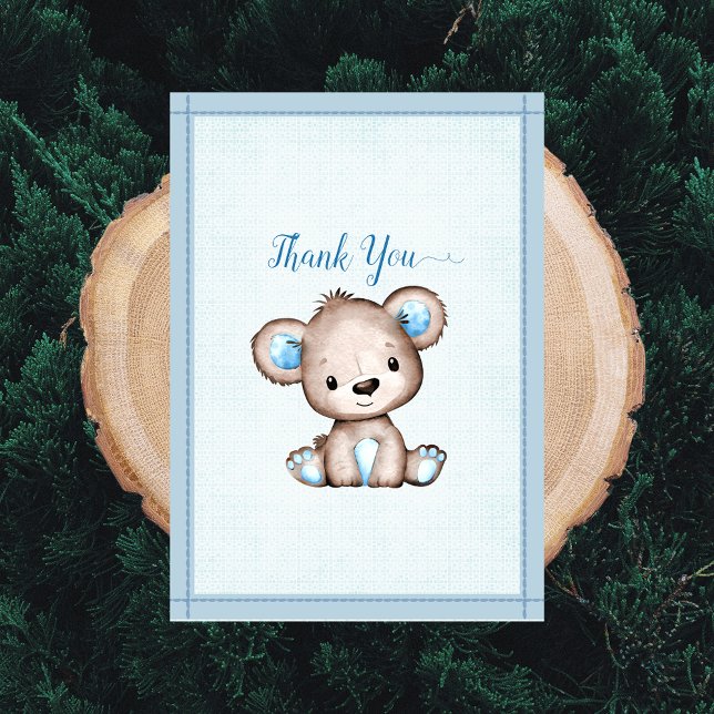 Cute Brown Bear for Boy Baby Shower Tack (Skapare uppladdad)