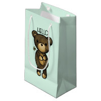 Cute Brown Bear Holger en Gult Flower