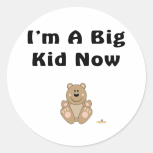 Cute Brown Bear, jag är en stor stöt nu Runt Klistermärke