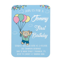 Cute Brown Bear Luftballong Boy Birthday