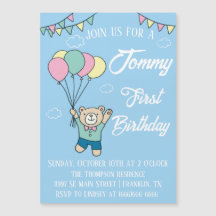 Cute Brown Bear Luftballong Boy Birthday