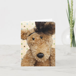 Cute Brown Bear med Polka dots Anteckningskort