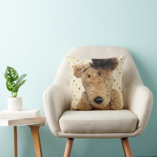 Cute Brown Bear med Polka dots Kudde