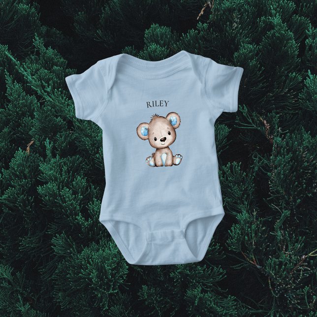 Cute Brown Bear Monogramme T Shirt (Skapare uppladdad)