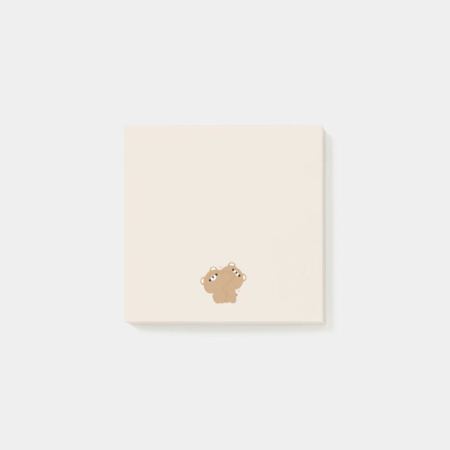 Cute Brown Bear-par Post-it Block (Framsida)