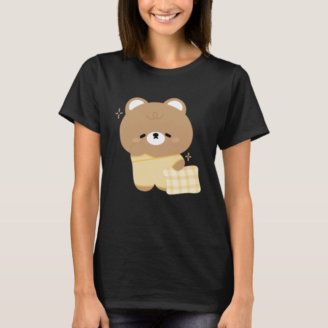 Cute Brown Bear T Shirt (Framsida)