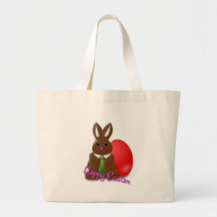 Cute Brown Bunny Rabbit Önskemål You a Hoppy Påsk Jumbo Tygkasse