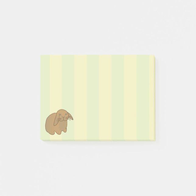 Cute Brown Buny Post-it Block (Framsida)