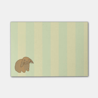 Cute Brown Buny Post-it Block
