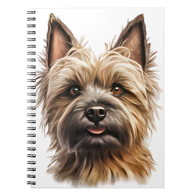 CUTE BROWN CAIRN TERRIER HUND ANTECKNINGSBOK (Framsidan)