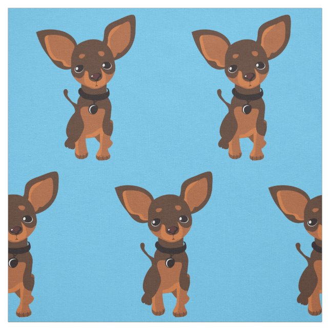 Cute Brown Chihuahua Puppy Hund Tyg (Provkarta)