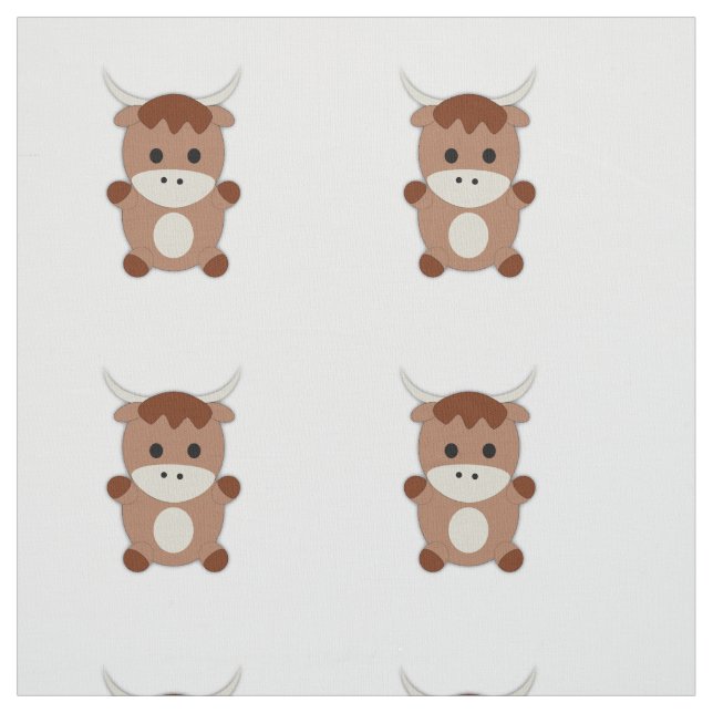 Cute Brown Cow Tyg (Provkarta)