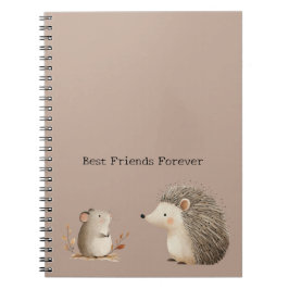 Cute Brown Cream Hedgehog Mouse Appreciation Anteckningsbok