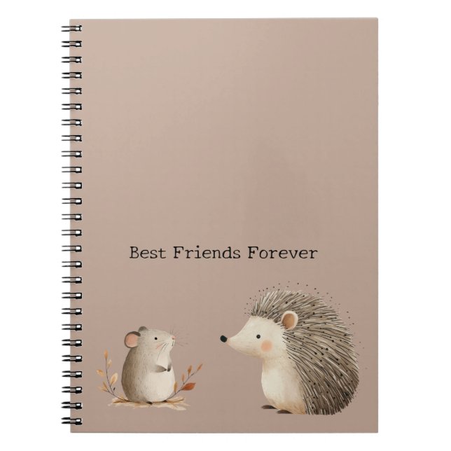 Cute Brown Cream Hedgehog Mouse Appreciation Anteckningsbok (Framsidan)