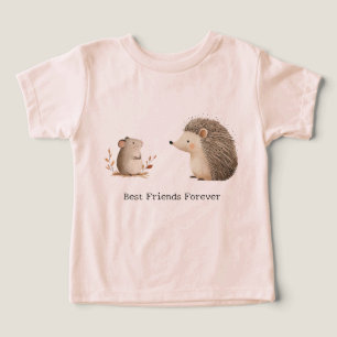 Cute Brown Cream Hedgehog Mouse Best Friends T Shirt