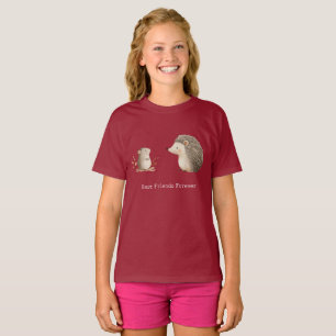 Cute Brown Cream Hedgehog Mouse Best Friends T Shirt