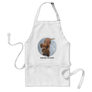 Cute Brown Dachshund Barking Maskin Förkläde
